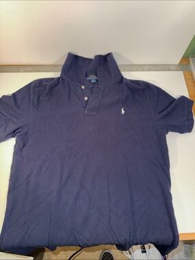 Polo by Ralph Lauren Navy Short Sleeve Polo with White Pony